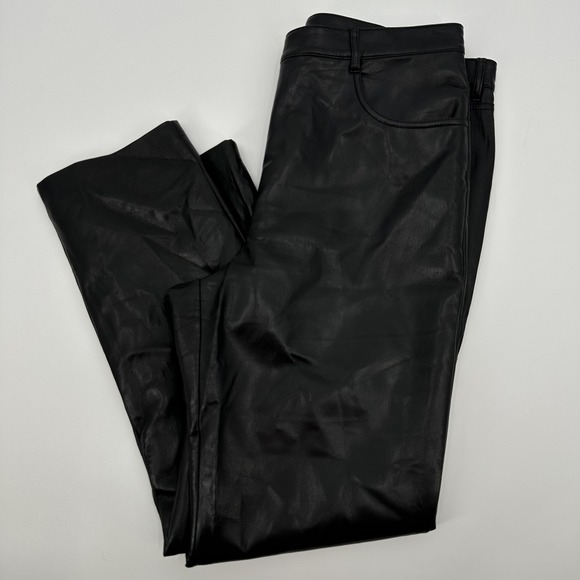 Wilfred Pants Womens 16 Faux Leather Straight Leg High Rise FVL4-6940-11 - Picture 1 of 12